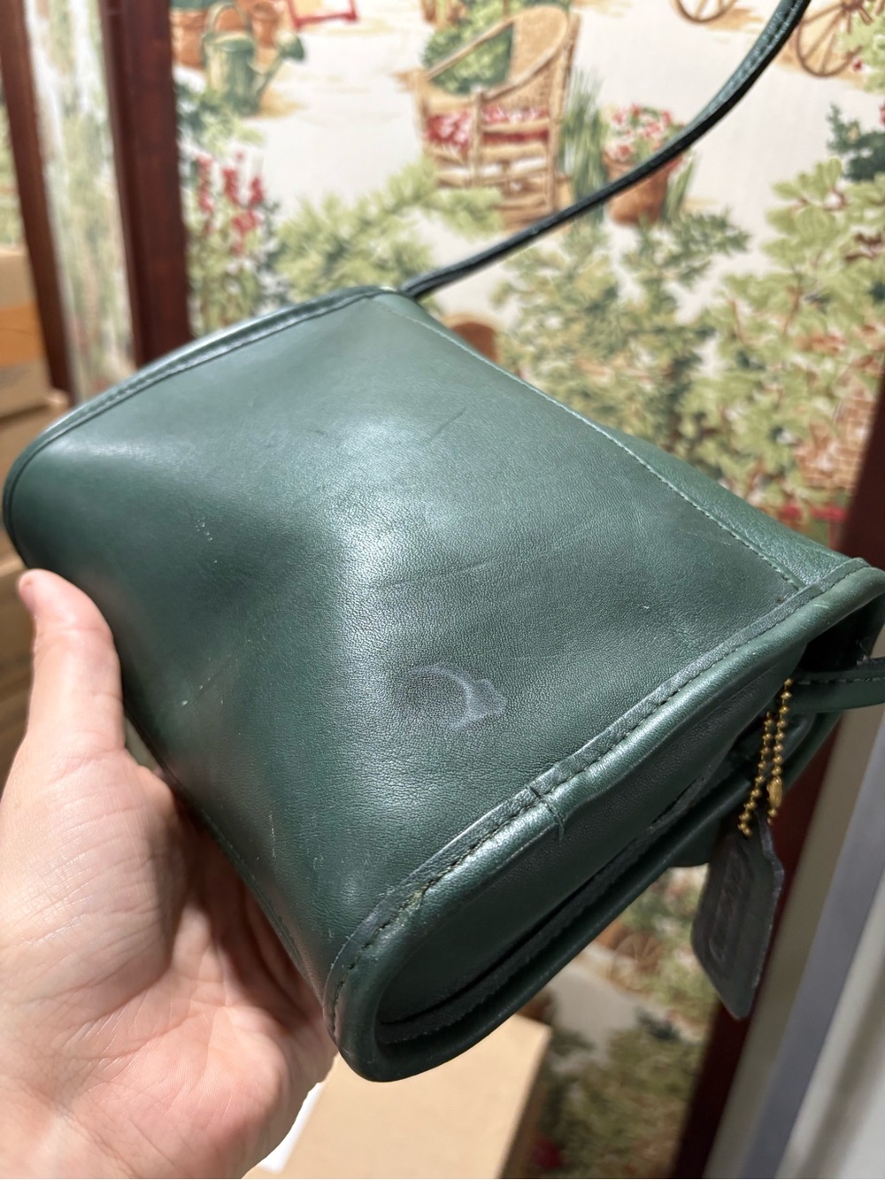 Vintage Coach Chrystie Green Crossbody - Picture 5 of 6